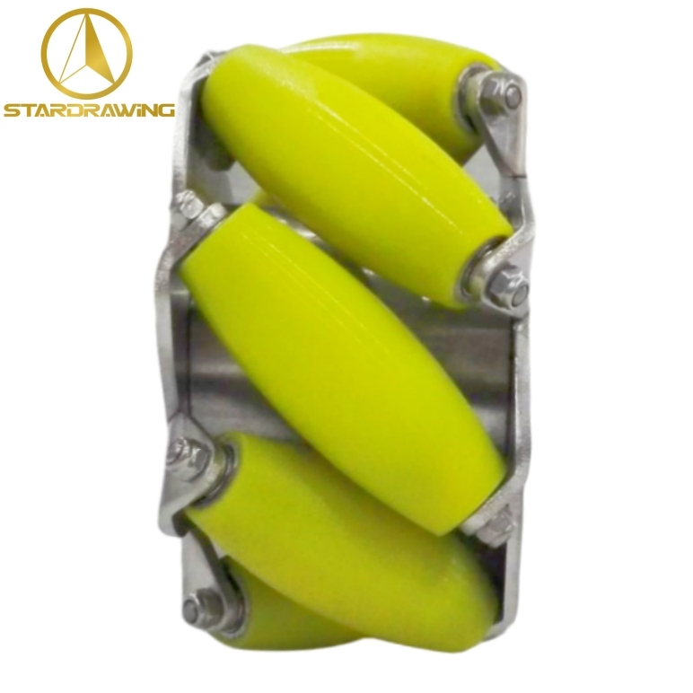 Stardrawing 304 Stainless Steel 100mm 4inch 100kg Mecanum Wheel for Agv