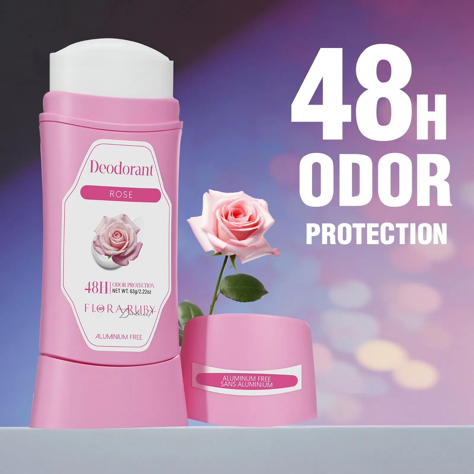 Refreshing Body Stick Deodorant for Sensitive Skin, Aluminum-Free
