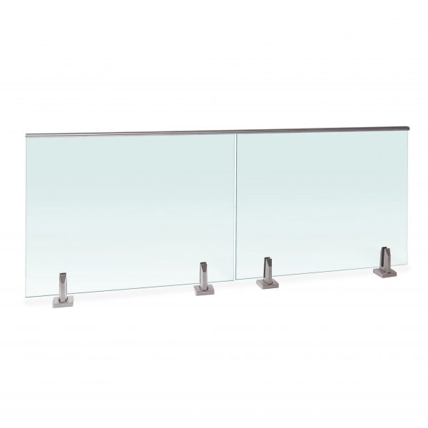 Spigot Glass Railing Aluminum Black Framed Used Pipe Stair System Spigot Glass Railing