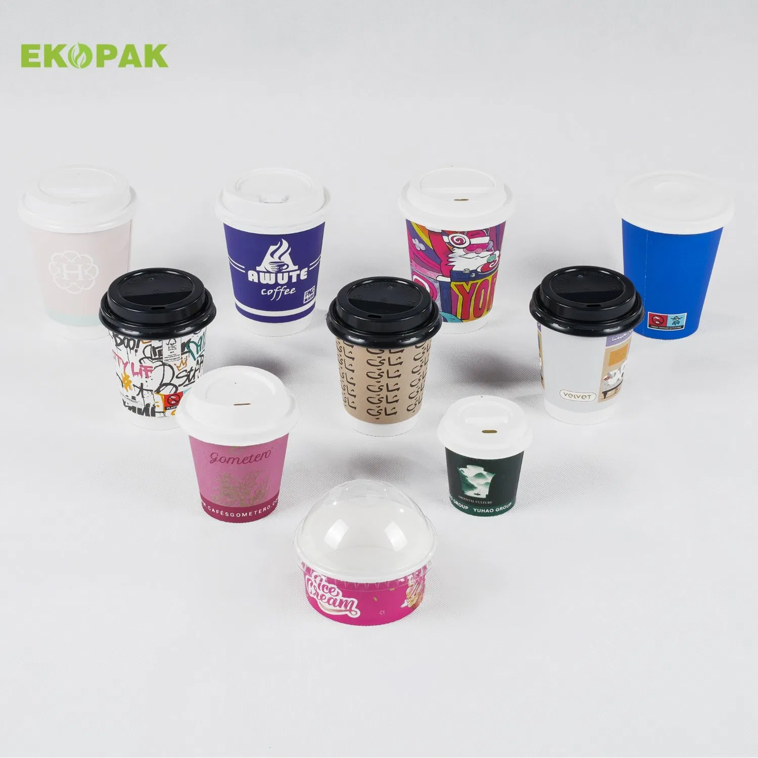 Food Grade Single Wall 6.5oz 200ml PLA Coated Ice Cream Paper Cup