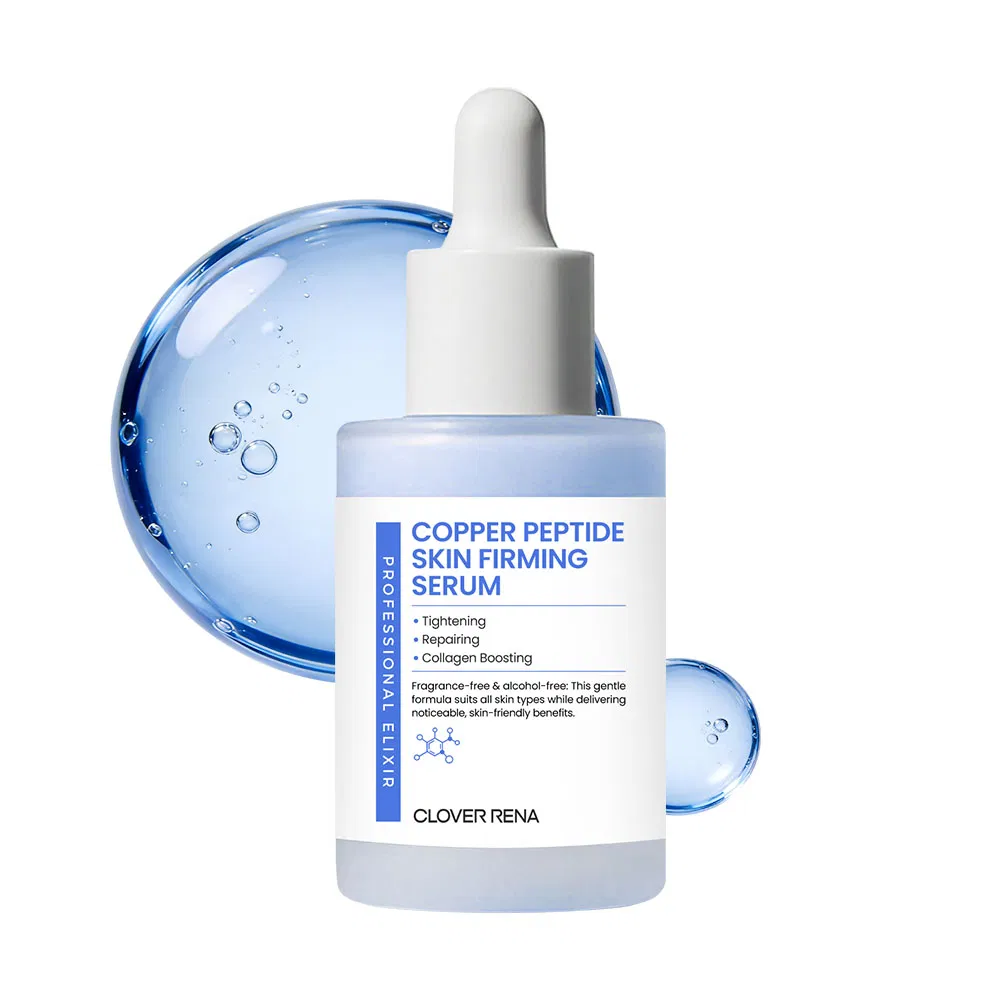 Blue Custom Anti-Aging Ghk-Cu Peptide Serum Copper Multiple Peptide Skin Care Serum