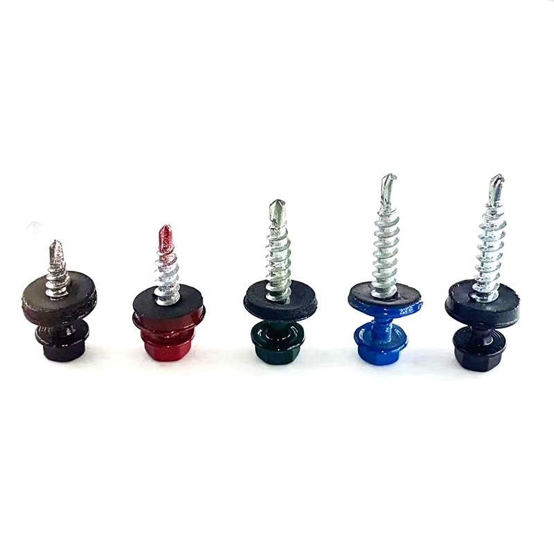 Painted Hex Washer Head Screw for Metal to Wood