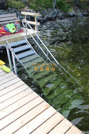 Heavy Duty Yacht Pontoon Boat Ladder 4 Steps Stainless Steel Boat Ladder Marine Boat Ladders