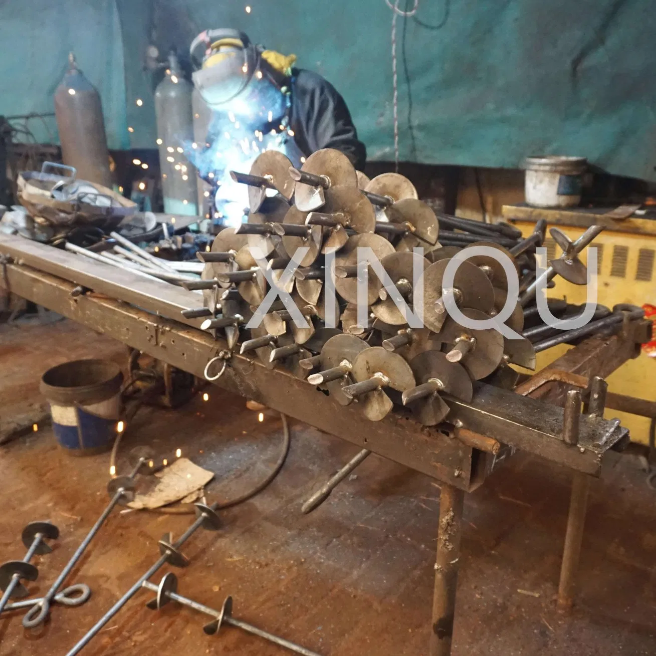 Galvanized Steel Rod Screw Helix Ground Anchor