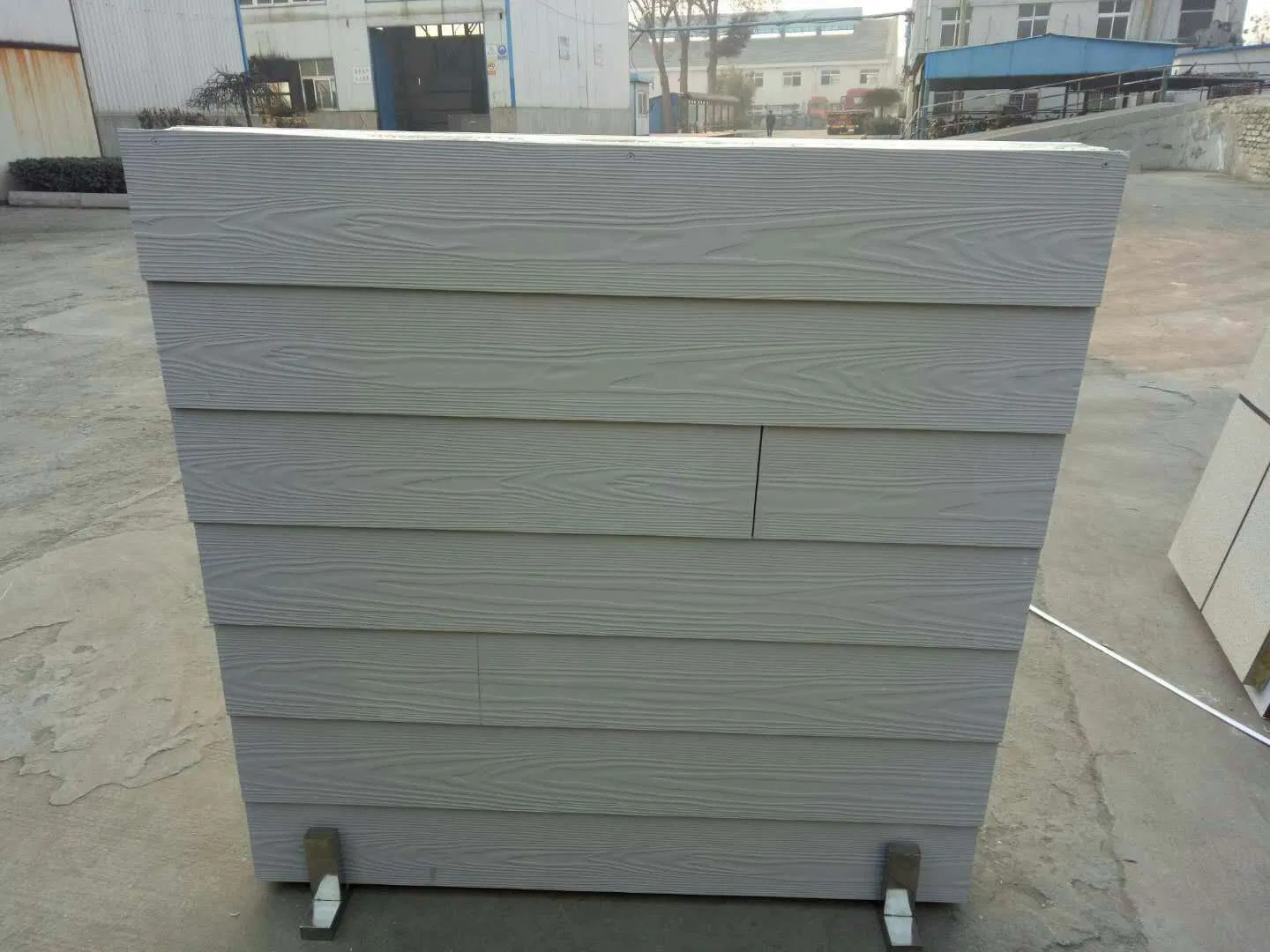 Wood Grain Fiber Cement Board Outdoor and Indoor Floor and Wall Decoration