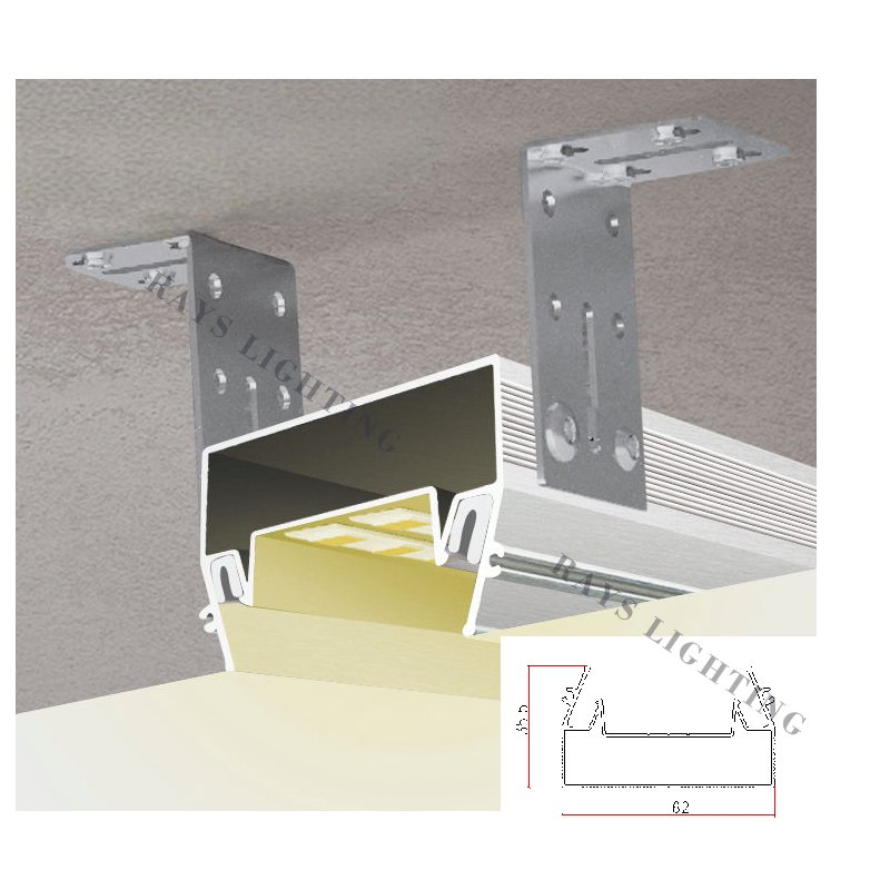 30mm 50mm Width Stretches Ceiling Lights Stretch Ceiling Aluminum Profile for LED Strip Lights