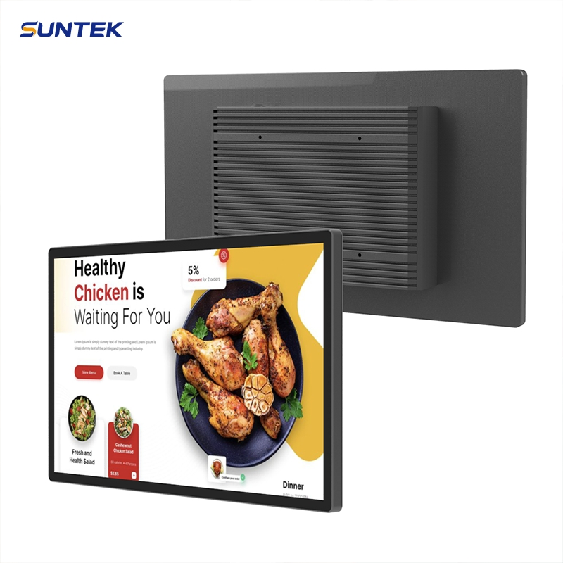 Suntek Modern Kds Wall Mount Android Tablet 15.6/21.5 Inch Capacitive Touch Screen Multi Media Display Poe Monitor for Factory Warehouse
