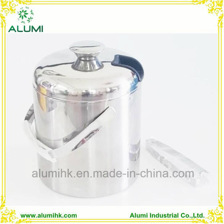 Hotel Stainless Steel Ice Bucket with Ice Tong 1.2L