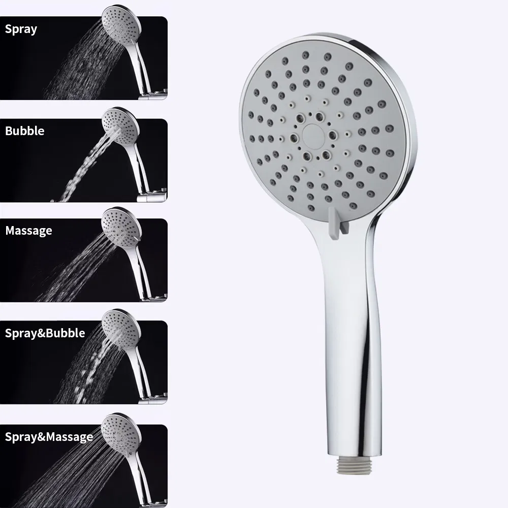 Bathroom Faucet Accessories Adjustable Wall Mounted High Pole Rain Shower Column Top Shower Head Set