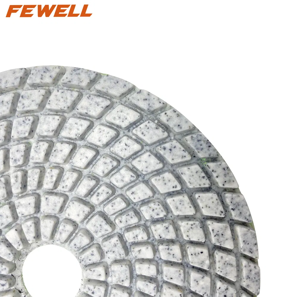 4inch 100mm 50# 7step Green Diamond Resin Polishing Pads for Polishing Ceramic Tiles Granite Marble Concrete Floor