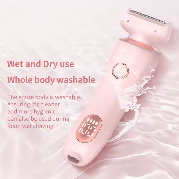2-in-1 Electric Lady Shaver with LED Display for Smooth Skin