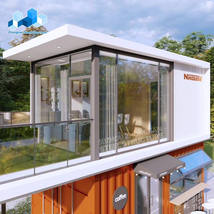Cheap Prefabricated Modern Luxury Portable Storage Metal Steel Tiny 2 Story Modular Freight Sea Shipping Container Pre Built Foldable Prefab Shop House for Sale