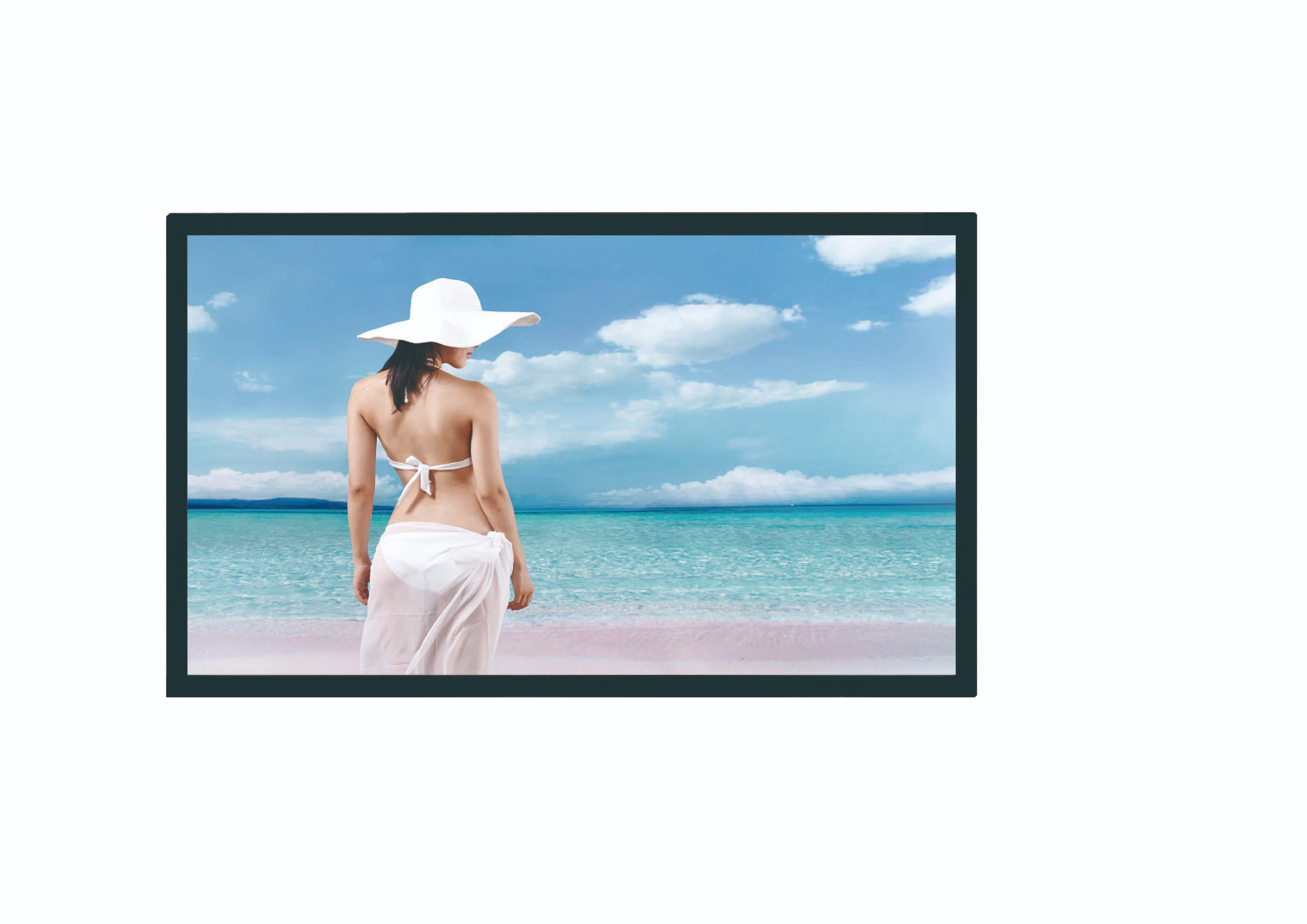 55 Inch Network Waterproof White Outdoor Advertising Digital Signage LCD Screen USB