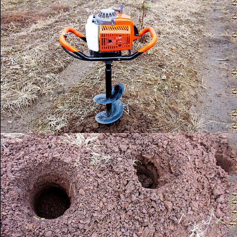 51.7cc 2-Stroke Gasoline Ground Hole Drill Earth Auger with Double Handle (GD500B)