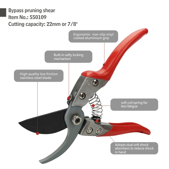 Wholesale Japanese Quality Heavy Duty Bypass Garden Shears Scissors Pruner