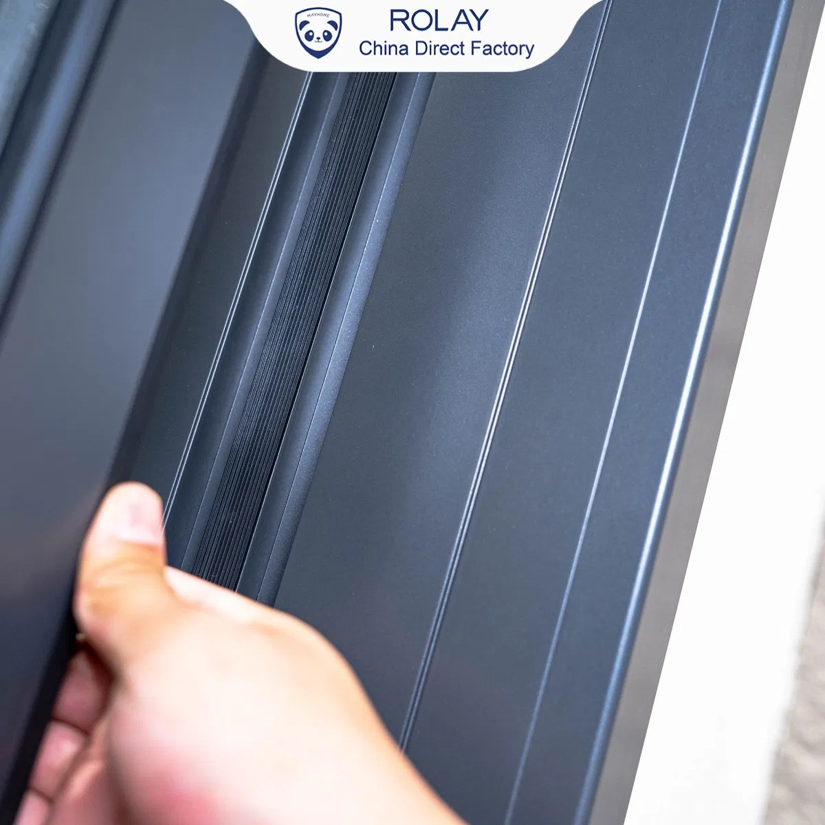 Rolay Security Door Exterior Door Factory High Sealing Performance Anti-Pinch Hands Anti-Bruising Buffuring Quiet Closing Modern French Design Sliding Door
