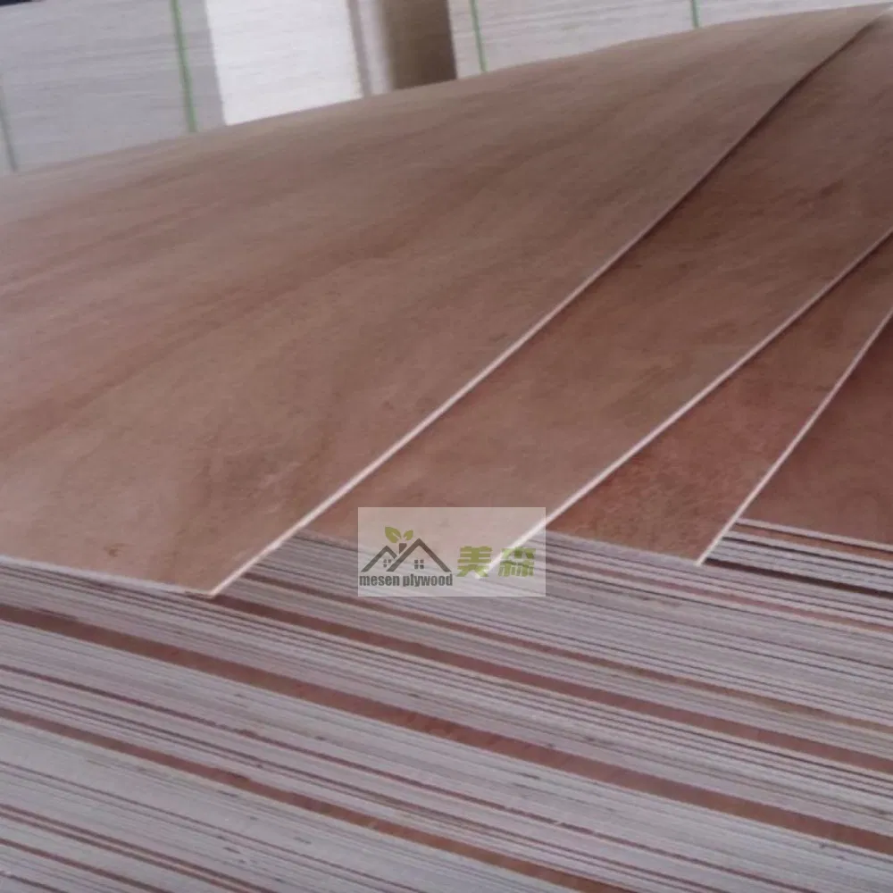 Waterproof 4×8 Feet Bintangor Okume Face and Back Multilayer Commercial Plywood for Furniture Cabinetry