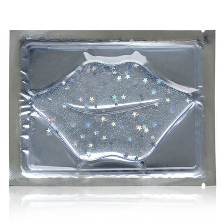 Private Label Hydrating Lip Mask Crystal Patch Star Glitter Collagen Lip Mask