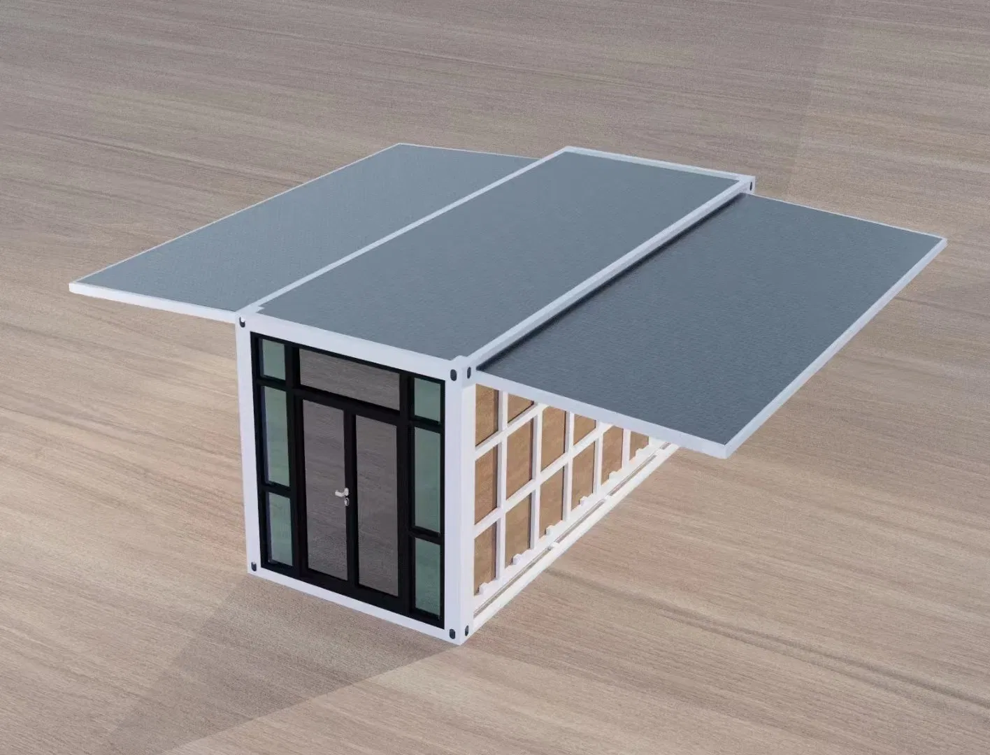 CE ISO Certification Workshop Office Prefabricated Container House Low-Cost and High-Quality Steel Structure Folding Container House Foldable Container House Ex