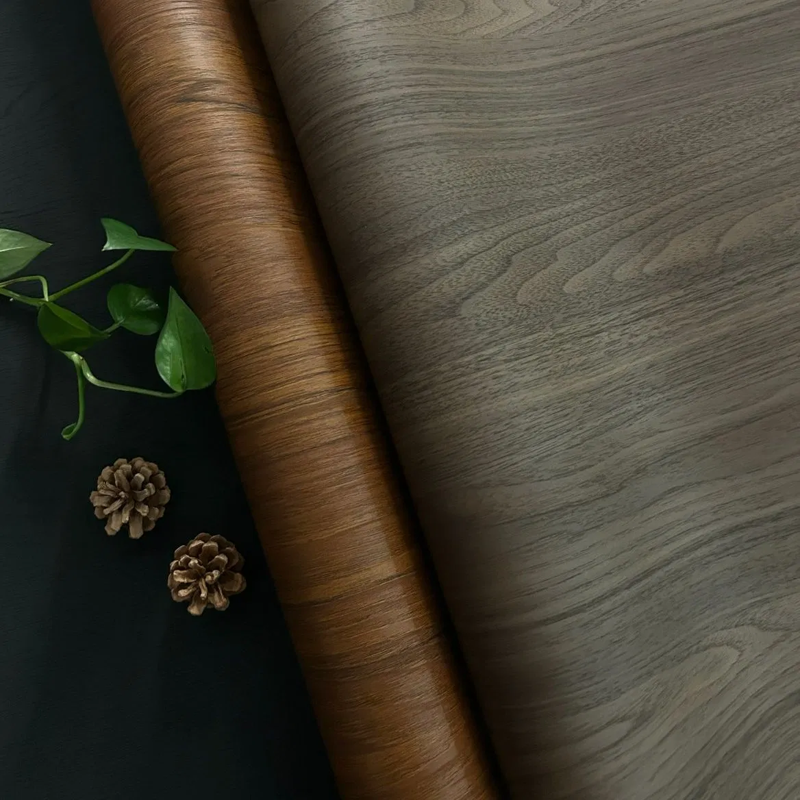 Anti-Scratch Wood Veneer PVC Interior Decorative Film for Wall Door Cabinet Decoration