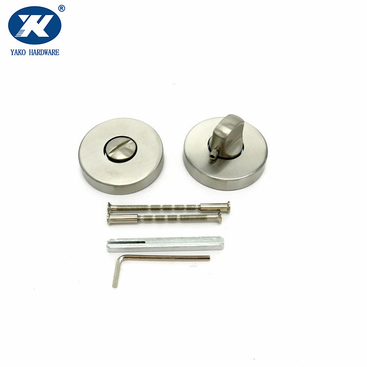 Stainless Steel Bathroom Door Knob Handle Knobset Thumb Turn Wc Indicator