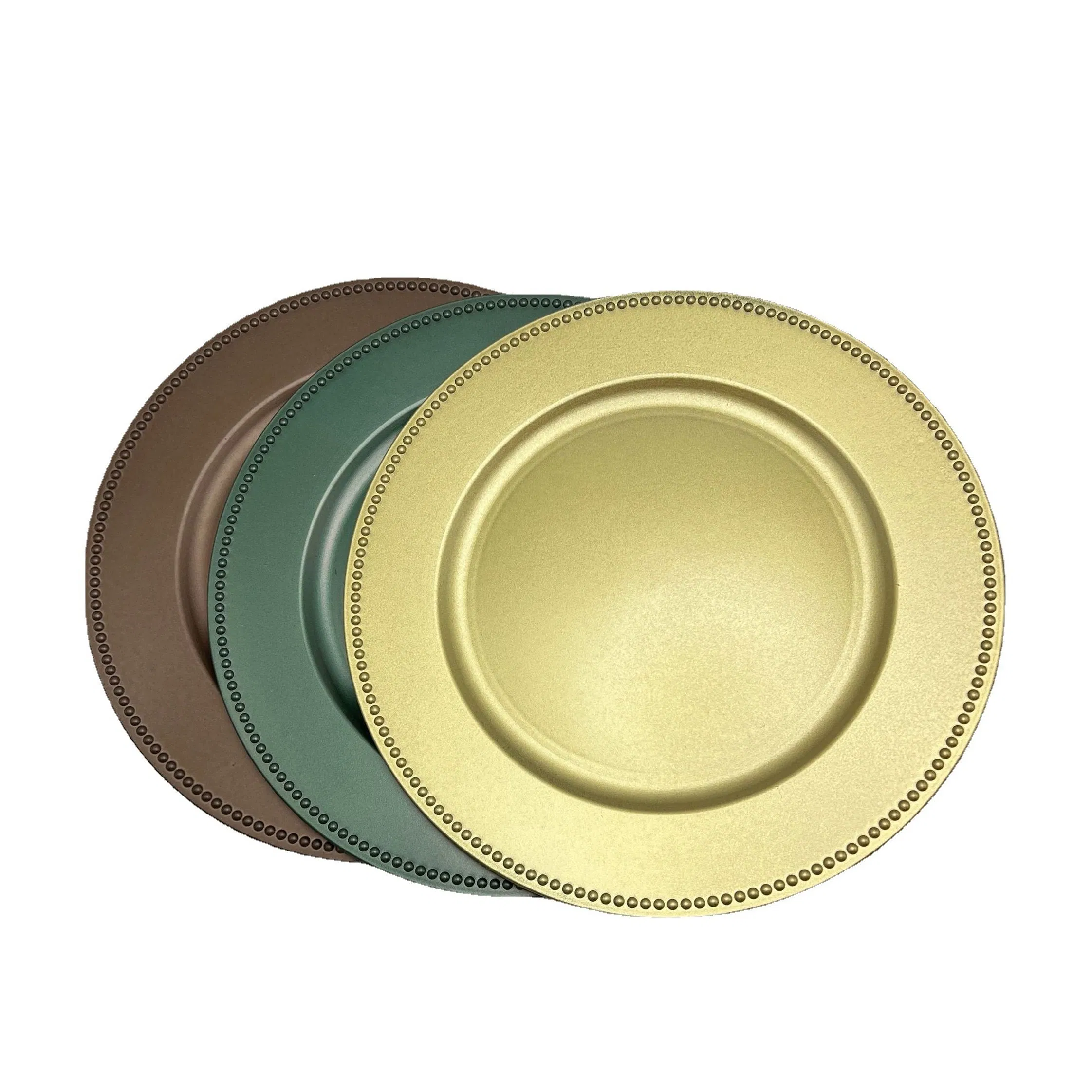 Hot Sale Green Charger Plates Dining for Wedding Party Modern Dinner Plates Pink Dinner Plate Decals