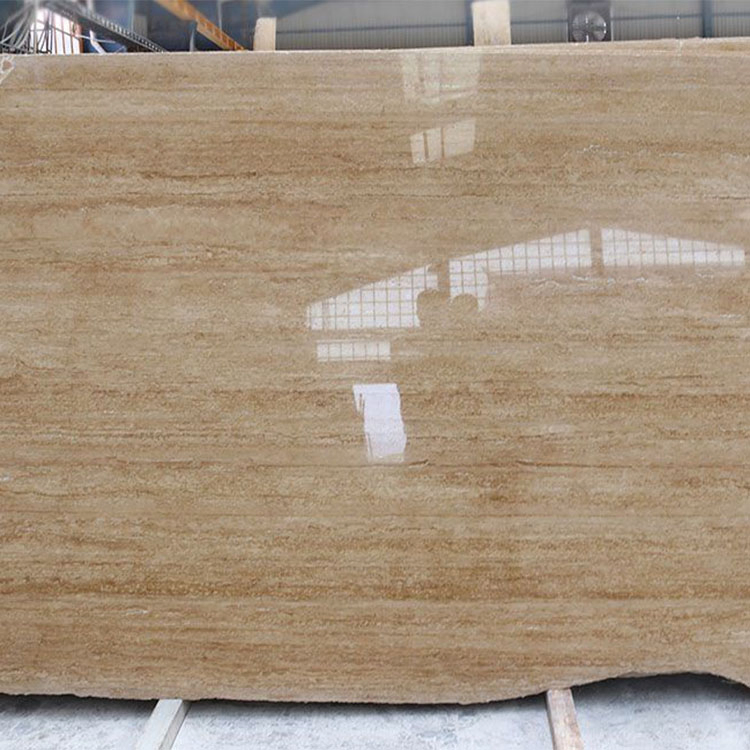 Beige Travertine Slab Dining Table Coffee Stone Table Tiles
