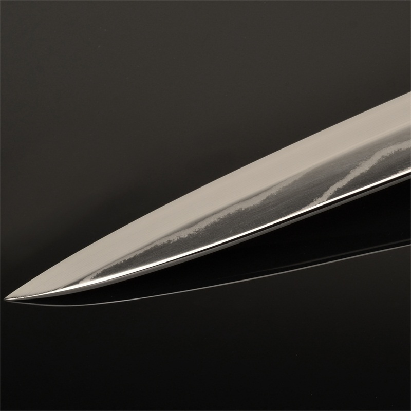 Damascus Pattern Blade Sushi Knife with Non Slip Handle Saya Scabbard