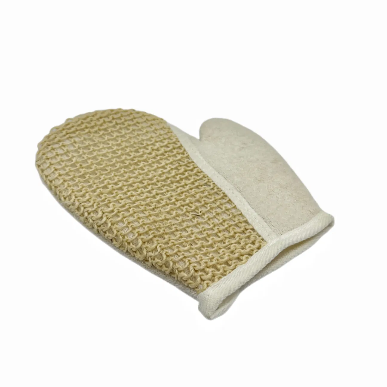 Eco Friendly Handmade Sisal Glove with Cotton Towel Bath Sponge
