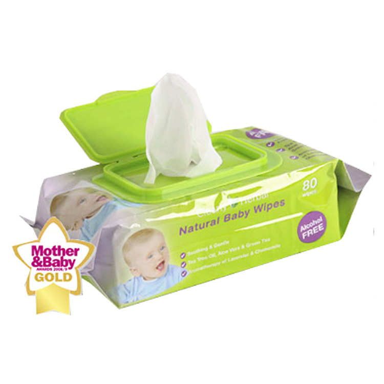 100%Bamboo 80PCS Skincare Cleaning Moist Wipes Flushable and Biodegradable Soft Disinfection Wet Wipe Baby Wet Wipe