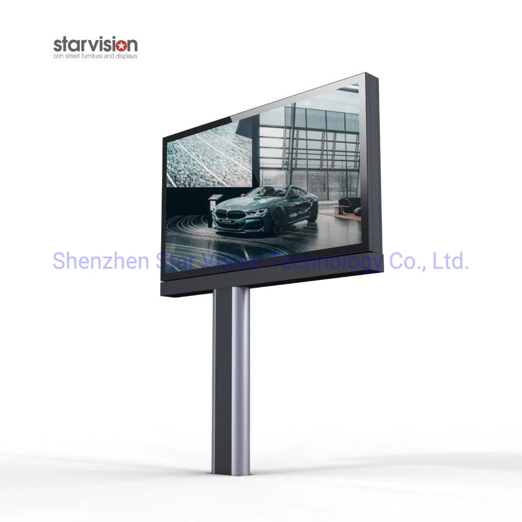 Galvanized Steel LED Backlit Outdoor Advertising Billboard Rolling Picture for Street