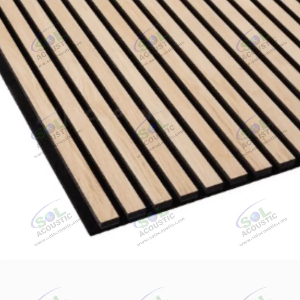Sol Acoustic Natural Oak Soundproof Acoustic Wooden Wall Slat Panel