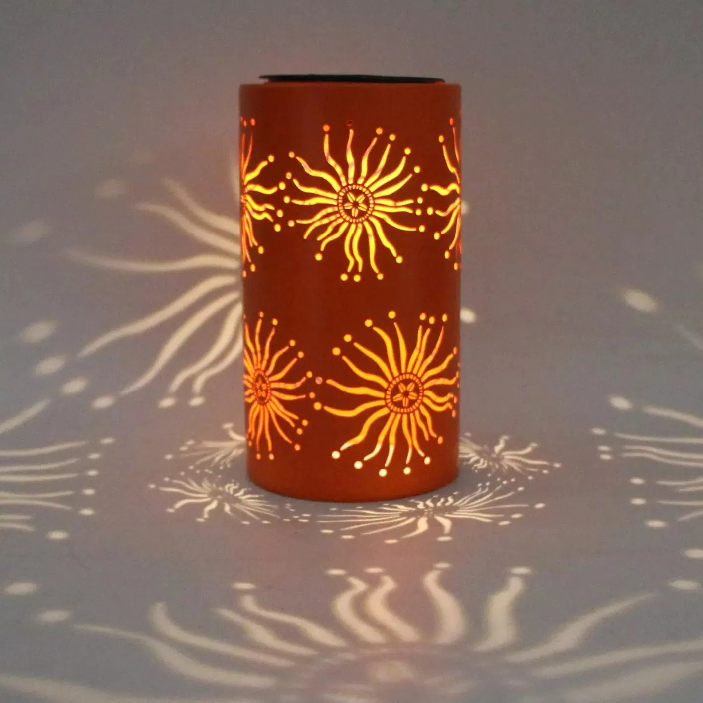 Stylish Outdoor Solar Lanterns with Colorful Metal Finish