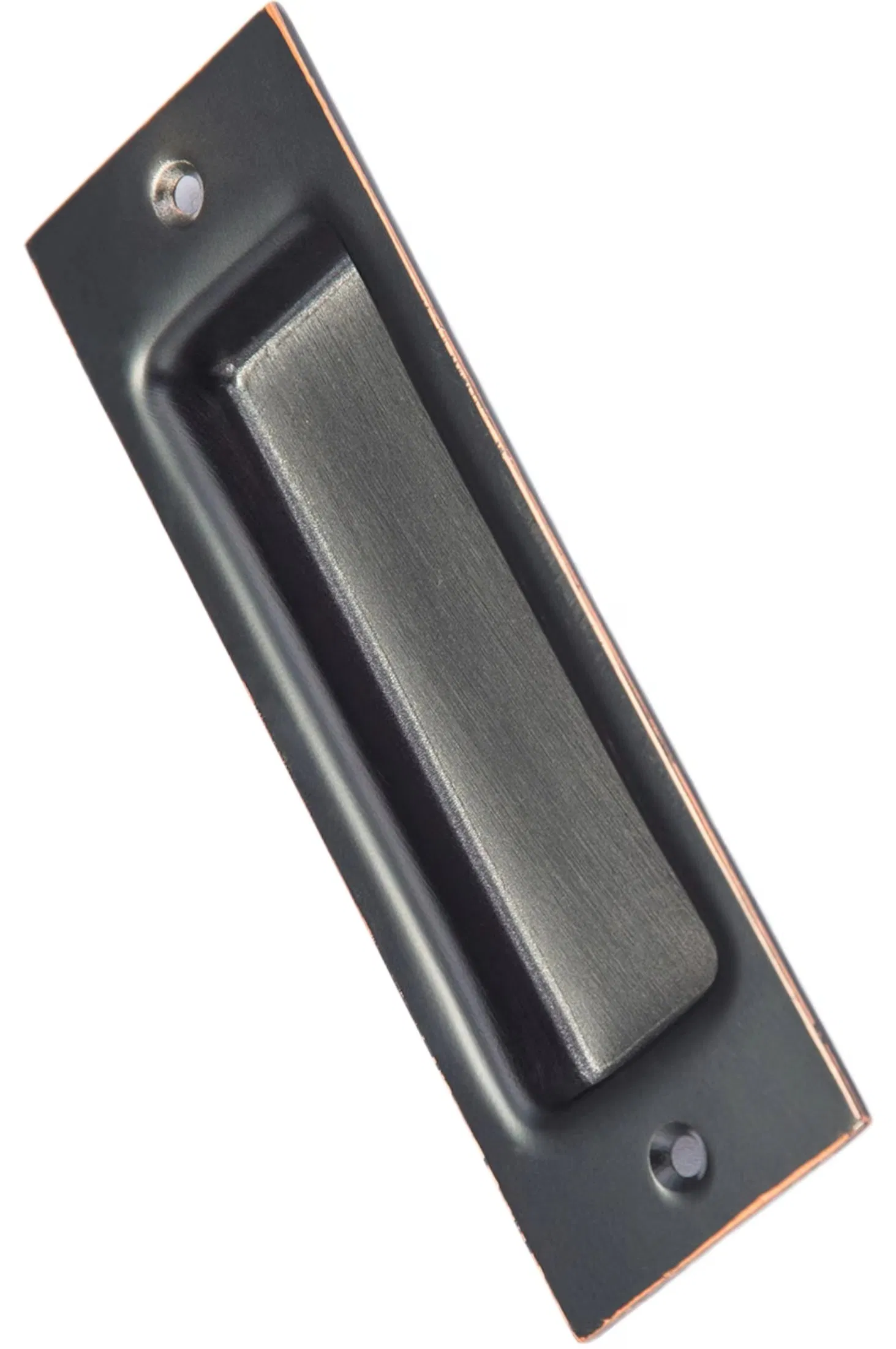 Recessed Finger Pulls for Sliding Door, Barn Door Handles Matte Black 165mm