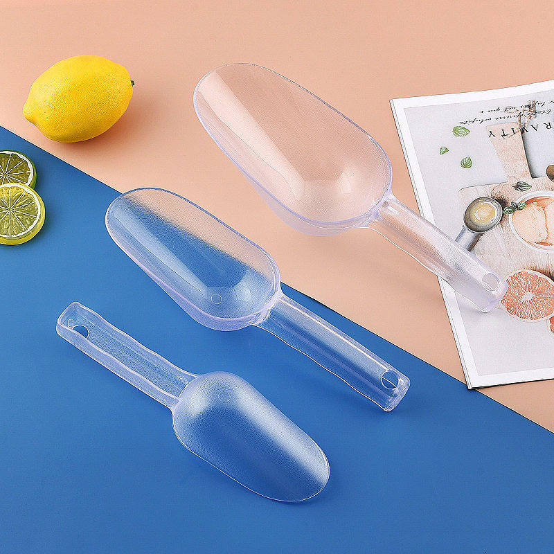 12oz. Clear Utility Plastic Scoop Grain Candy Flour Bar Accessories Ice Scoop