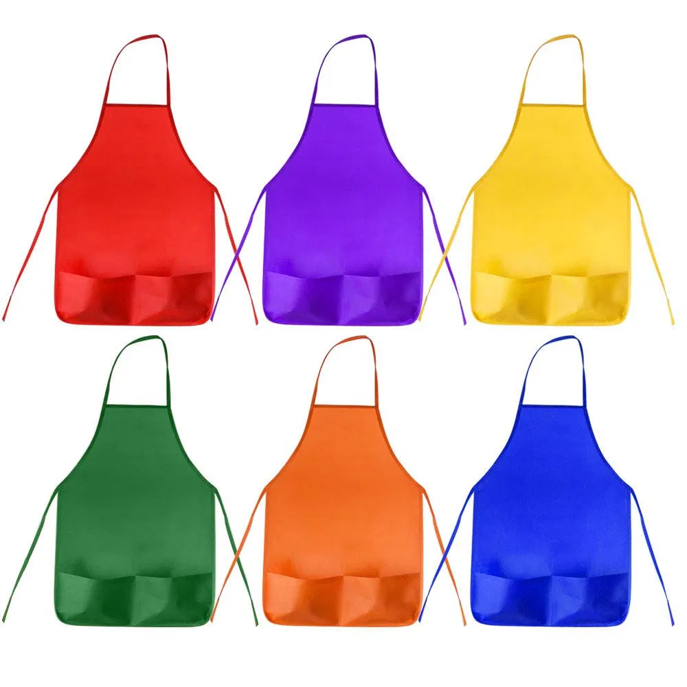 Hot Sale Design Custom Logo Non Woven Fabric Sleeveless Cheap Kitchen Aprons Sale