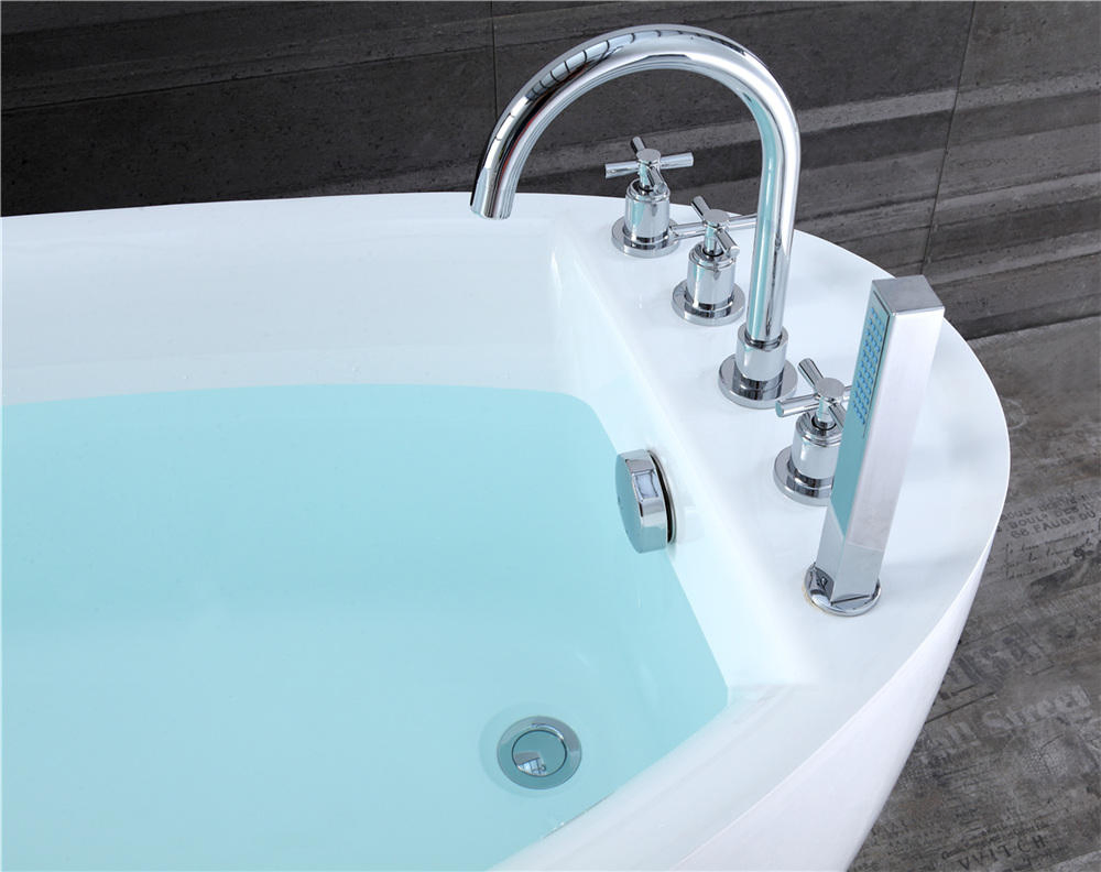 White Modern Home Acrylic Bath Tub Indoor Bathroom Freestanding Bathtub for Hotel
