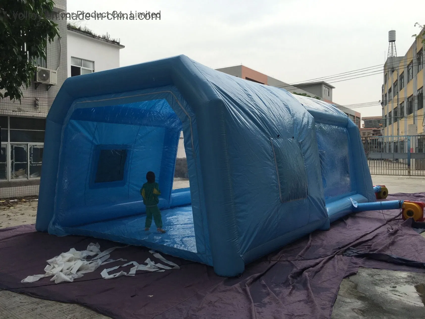 Outdoor Portable Sealed Air Inflatable Car Garage Spray Paint Booth Tent