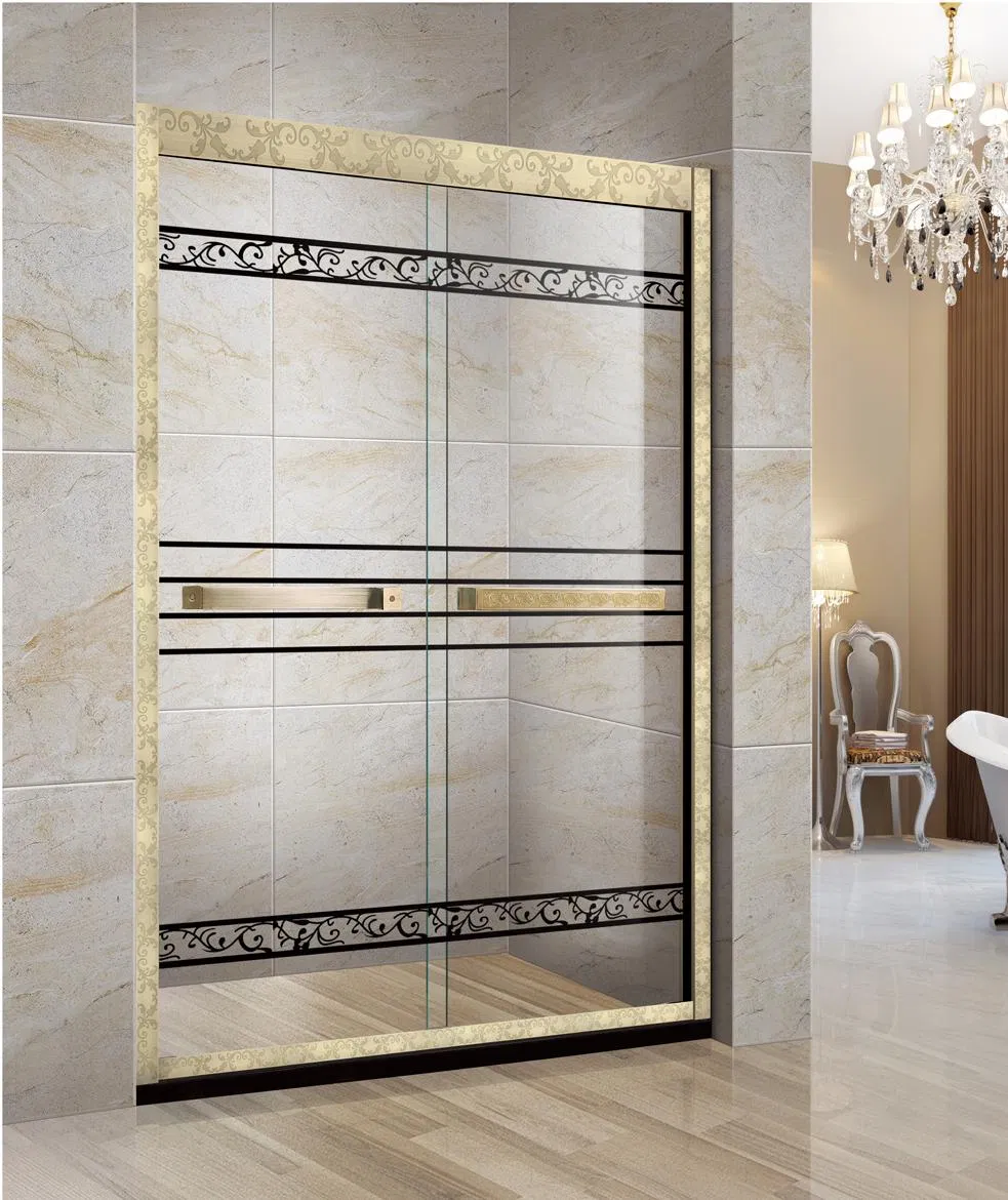 Frameless Tempered Sliding Shower Room Bathroom Glass Door for Bathub
