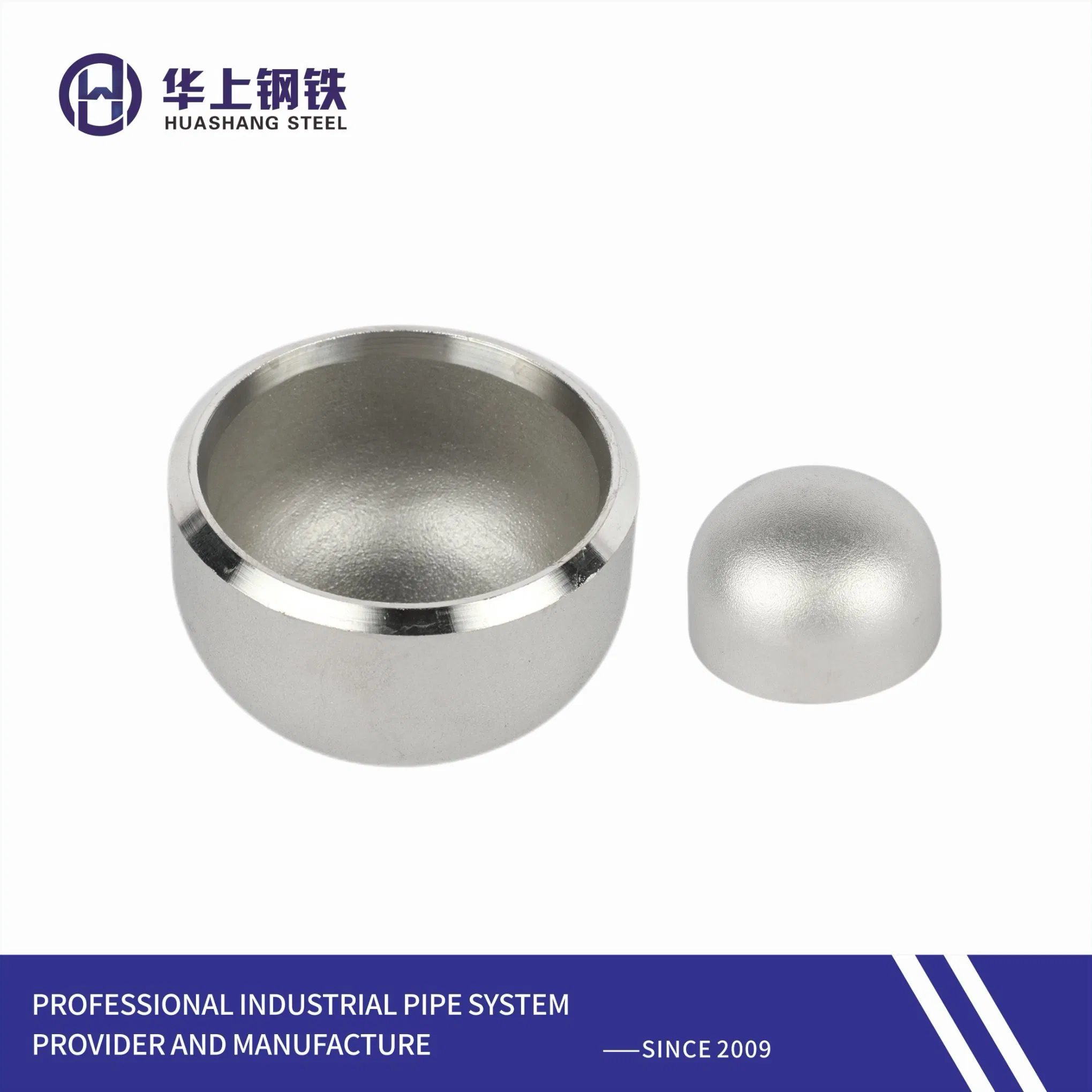 Hot Rolled Butt Welded Steel Pipe End Caps for Industrial Equipment Utilities Pipe Fitting Cap