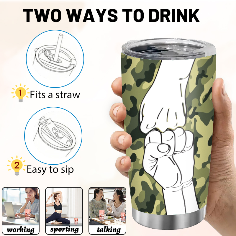 Sustainable Stainless Steel Tumbler with Spill-Proof Cover for on-The-Go