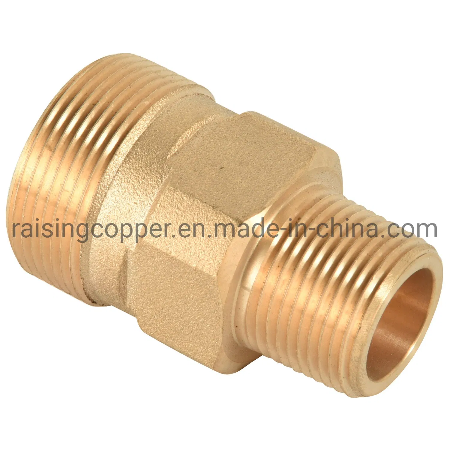 Lead Free Brass Coupling Male Iron Pipe Thread Inlet by Pack Joint Outlet for PE Pipe