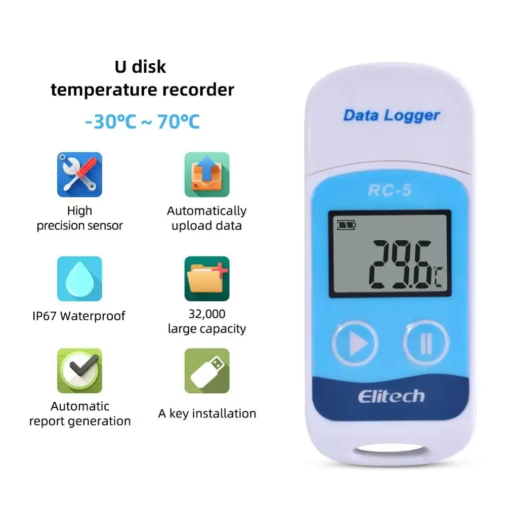 RC-5 Mini Cold Storage Temperature Recorder with PVC Casing