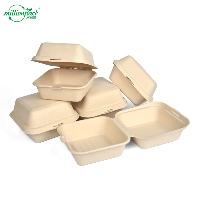 Customizable Bagasse Box for Branded Takeaway and Eco-Conscious Dining