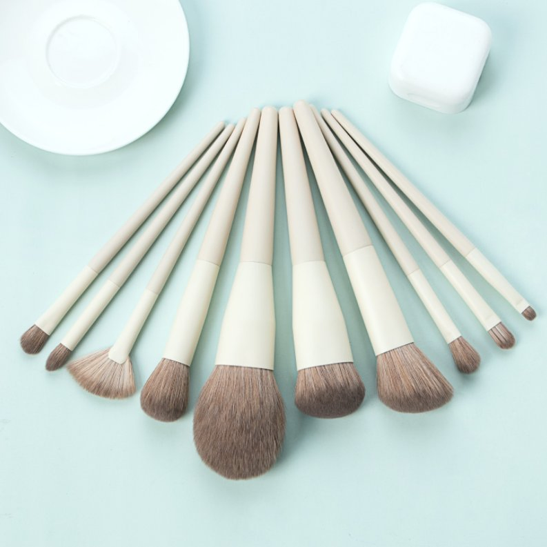 Makeup Brush Set 10PCS Rainbow Synthetic Hair Liquid Foundation Brush Professional Cosmetic Brush Set Manufacturer