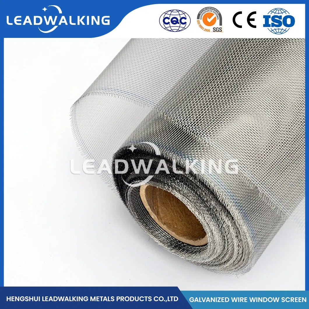 Leadwalking Plain Weave Window Screen 0.8m-1.8m Width Zinc-Plated Window Screen Suppliers High-Quality China Modern Design Style Galvanized Window Screen