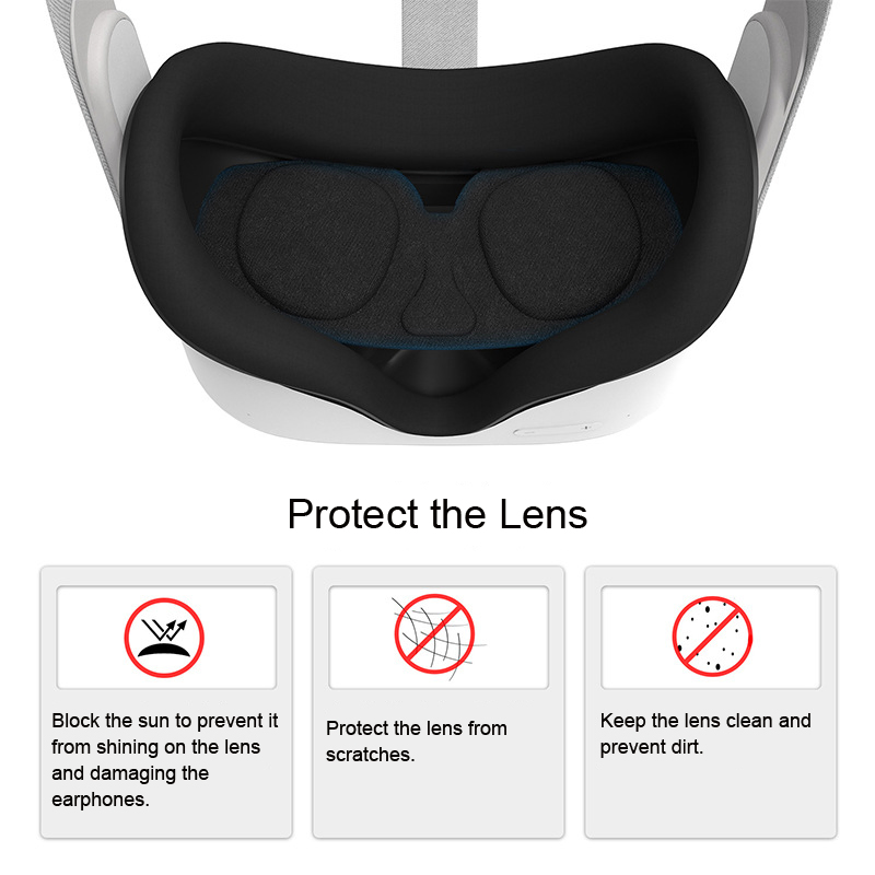 Lens Protective Cover Vr Glasses Accessories Cover Soft Dustproof Pad Protection Cover for Oculus Quest 2