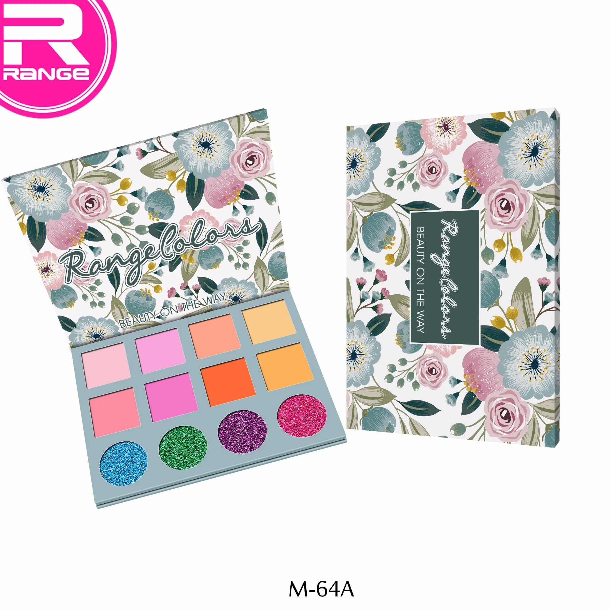 OEM 12 Colors Glitter Smoky Eyeshadow Palette; Longlasting-Sweat Proof and Fine Powder Eyeshadow Palette