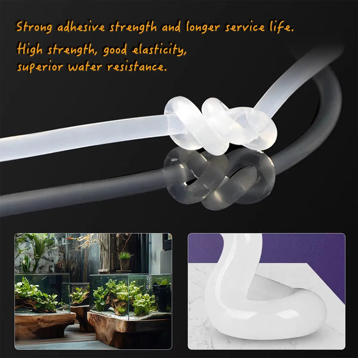 Premium Clear Silicone Sealant for Glass and Mirror Installations