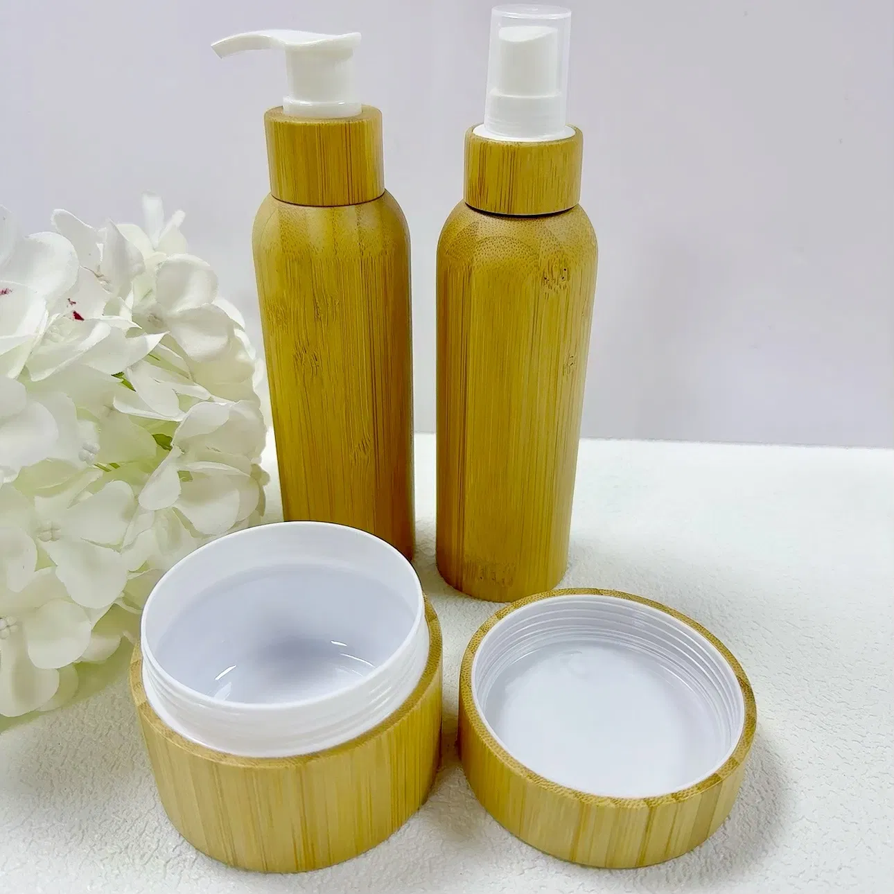 Bamboo Spray Bottle Support Logo Customized 5-150ml Cosmetic Perfume Lotion Bottle